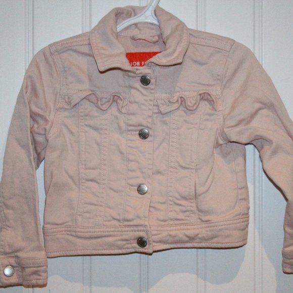 3/$25 🏷 Joe Fresh Pink Jean Jacket Size 3 - Picture 2 of 2